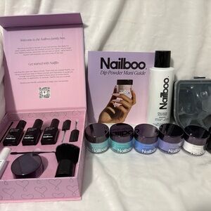 Nailboo Dip Powder Nail Kit - Purple & Aqua Set